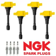 4x Ignition Coil + 4x Ruthenium Spark Plug For Nissan Cube 1.8L l4 UF549 (for: Nissan)
