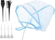 Gogogmee 12pc Hair Highlighting Cap Set Adjustable Dyeing Cap Holes Hair Coloring Kit for Salon Home Use