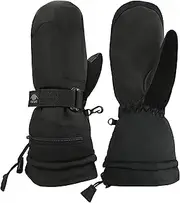 [N'Ice Caps] Unisex Adult 100 Gram Thinsulate Extreme Cold Weather Waterproof Winter Ski Mitten or Glove