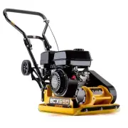61kg 0.37x0.51m Plate Compactor with 6.5HP Engine and Foldable Wheels