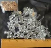 Tiny Glass Vials & Bottles With Corks 50+ Assorted Shapes