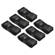 6Pcs Tennis Racket Grip Tape with Hole PU 43.3" Non-Slip Absorb Sweat Black