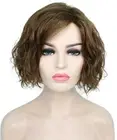 Barbara - Wavy Kanekalon Synthetic Fiber Full Wig, 5.5 - 10", Light Brown
