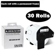 30Roll 2-3/7"x1-1/7" White Paper Address 800 Labels For Brother QL-1060N DK-1209