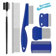 Pet Grooming Comb Kit, Tear Stain Remover Brush, Undercoat Rake for Dogs & Ca...