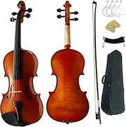 [Aliyes] Premium Violin 4/4 Full Size Professional Student Violin For Beginner Solid Wood Violin Kit String,Shoulder Rest,Rosin（PJB）
