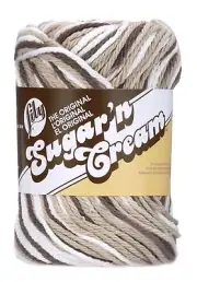 Lily Sugar'n Cream Yarn - Ombres-Chocolate (Pack of 6 Skein)