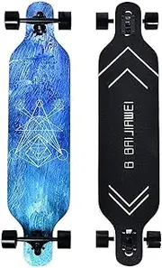Drop Through Longboard - 41 Inch Maple Skateboard - Complete Skateboard Cruiser for Cruising, Carving, Free-Style and Downhill
