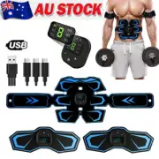 Rechargeable EMS Abdominal Muscle Stimulator ABS Trainer Toner Fitness Belt