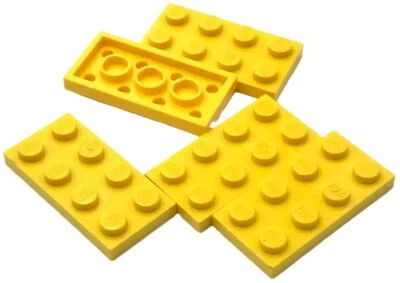 LEGO 5 New Yellow Plates 2 x 4 Stud Pieces Classic Part 3020 YL22