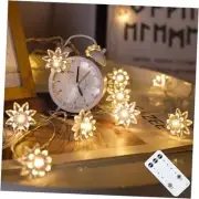 59 Ft 100 LED Flower Fairy Lights with Remote Timer, Plug in Connectable