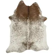 COW HIDE SKIN NATURAL BROWN SALT & PEPPER PREMIUM RUG (Size - XL) *FREE DELIVERY