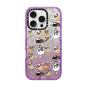 iPhone 16 Pro Impact Case MagSafe Compatible Christmas Pugs