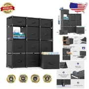 Versatile 12-Cube Storage Organizer for Living Room and Bedroom - DIY Shelving