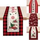 Christmas Table Runner Tablecloth Dinning Table Flag Cloth Xmas Party Decor Prop