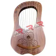 New Lyre Harp Rose 10 Metal Stings Engraved Shamrock Harp Design/Lyre Harfe/Lyra