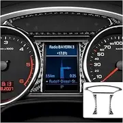 ATATNK Compatible for Audi Q7 4L 2007-2015 Carbon Fiber Speedometer Instrument Panel Decorative Strips Car Interior Decoration Accessories Sticker(Black)