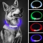 Rechargeable LED Light-Up Flash Glow Collar Dog Pet Usb Safety Micro J4G8