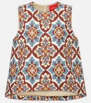 [La DoubleJ] La DoubleJ La Scala printed cotton top UK 12 multicoloured