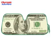 $100 Bill Benjamin Franklin - Windshield Auto Sun Shade - 57 in x 27 in