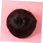 Gogogmee Dark Brown Ponytail Extensions Fake Hair Bun Wig Hair Chignon Wig Tool Creative Headdress