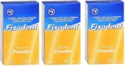 Fixodent Denture Adhesive Powder Extra Hold 2.7 oz each *3 pack*