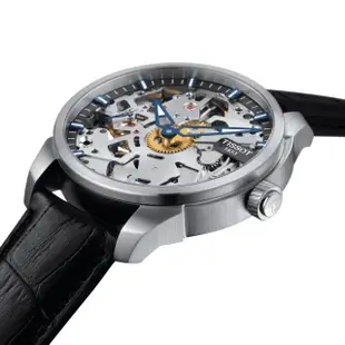 【TISSOT 天梭 官方授權】T-COMPLICATION 時尚鏤空機械腕錶 母親節 禮物(T0704051641100)