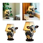 USB Desk Light Animal Table Lamp Decor Statue Figurine Cow Bedside Lamp for