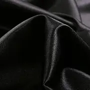 Yiemoge Satin Photography Background Silk, Glossy Fabric Cloth Backdrops for Goods, Crafts, Jewelry, Cosmetics, Food Photoshoot and Flat Lay (Black, 3.3×2.5ft/100×75cm)