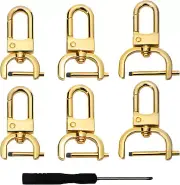 7Pcs D-Rings Swivel Snap Hooks, Detachable D-Rings Lobster Claw Clasp with Screw