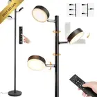 Triple Head LED Floor Lamp Dimmable Remote Touch Control Rotatable
