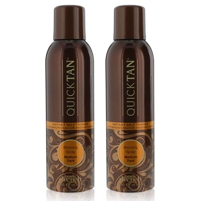 Body Drench QuickTan Instant Self Tanner Bronzing Spray, Salon-Quality Medium/Da