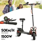 Electric Scooter 1500W Off Road 50km/h Foldable Portable Adult E-Bike W/Tail