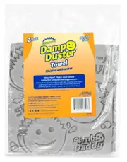 Scrub Daddy Damp Duster Towel - 2 Pack - Traps and Holds Dust, Compressible for Tight Spaces, Reusable and Rinses Clean
