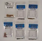 Hareline Cyclops Bead Eyes; sz 5/32; 6 packs; Gold, Black, Nickel, Brass, Copper