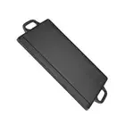 Double Sided Non-Stick Cast Iron Grill Griddle Pan Flat Ridged Bakeware