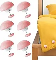 Duvet Cover Pins | 6X Compact Comforter Clips Holders,Multi-Functional, Portable Sheet Fixed Clamp for Thick Fabrics, Quilts, Back Cushions