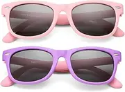 [DeBuff] Kids Polarized Sunglasses TPEE Rubber Flexible Frame for Boys Girls Age 3-10