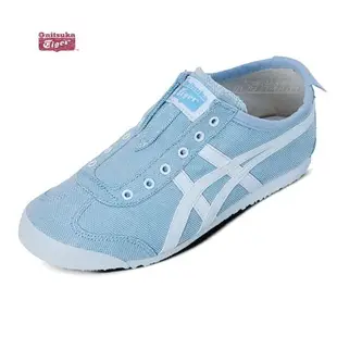 麻緹子 日本 Onitsuka tiger MEXICO 66 SLIP-ON 水藍/白 帆布 超輕量 無鞋帶 女