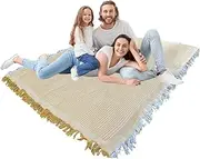Sandproof Beach Mat - Outdoor Blanket, Sleeping Camping Blankets | Foldable Travel Blanket, Lightweight Ground Cover, Family Grass Play Mats for Lunch Travel Music Festivals Hiking Park Lawn Parties