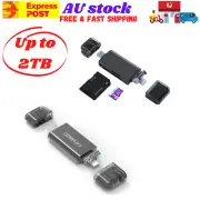 Micro SD Card Reader Adapter to USB 3.0 Type C Samsung Apple Iphone Ipad Macbook