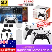 4K HDMI TV 40000+ Video Game Stick Retro Gaming Console w/2 Wireless ControllePJ