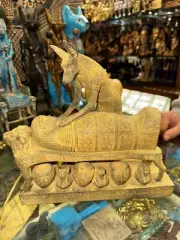 Egyptian Anubis and Mummifying Scene Replica Statue - Pharaonic Figurine