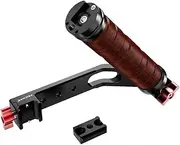 FEICHAO Wooden Side Handheld Gimbal Handle Grip 360° Adjustable, 1/4 Thread, Cold Shoe Mount Compatible with RS2/RS3/RS3 Pro/RS4 Pro/RS3 Mini/RS4 Mini Stabilizer (Set A)