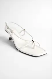 Dakota Heel White Size 36 | Elka Collective