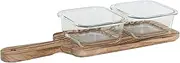 Tabla Aperitivo Set of 3 Crystal 36 x 11 x 6 320 ml