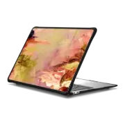 MacBook Air 13-inch (M1 / Intel) Impact Case WINTER DREAMLAND 3 - Colorful Abstract Acrylic Painting Art Peach Coral Pink Mauve Maroon Wine Plum Purple Brown Green Nature Coastal Landscape Chic Whimsical Textural Swirls Modern