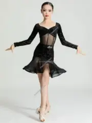 Samba Tango Rumba Latin Dance Dress Girls Cha Cha Salsa Latin Dance Clothes Kid