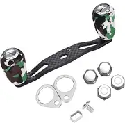 Fishing Reel Carbon Handle,Fishing Reel Handle Knob Carbon Fiber Frame with Fittings Replacement Parts 95mm (Green)/231