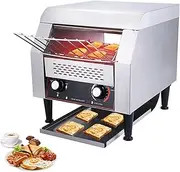 Commercial Conveyor Toaster 150 Slices/Hour, Hotel Restaurant Cafe Rotary Toasting Machine, Electric Stainless Steel Restaurant Oven for Making Muffins/Toast/Pastries/Waffles/Bagel/Burgers 150-Small